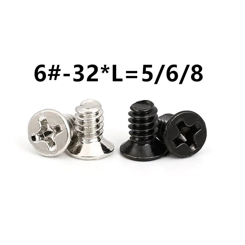 25 개/몫 6-32*5/6/8 카운터 싱크 헤드 나사 6-32 컴퓨터 하드 디스크 드라이브 HDD 나사 용 스레드