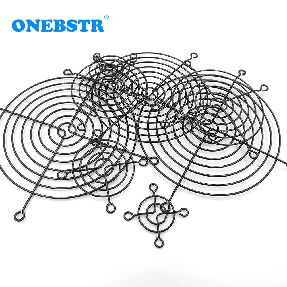 고품질 검정색 CPU 냉각 팬 커버 철망 4cm 5cm 6cm 7cm 8cm 9cm 12cm 13.5cm 14cm 컴퓨터 섀시 뜨거운 판매