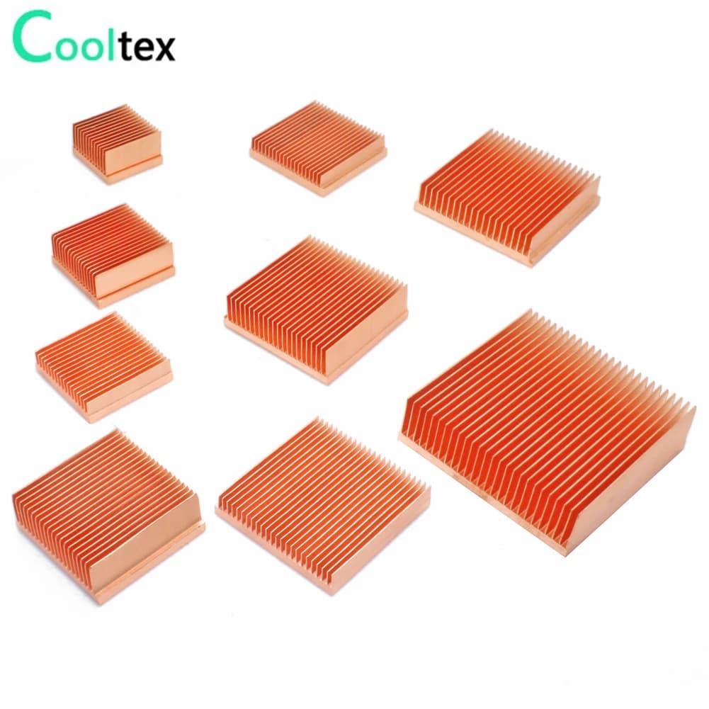 순수 구리 방열판 DIY 방열판 라디에이터 냉각 냉각기 라즈베리 파이 전자 3D 프린터 칩 IC MOS 방열