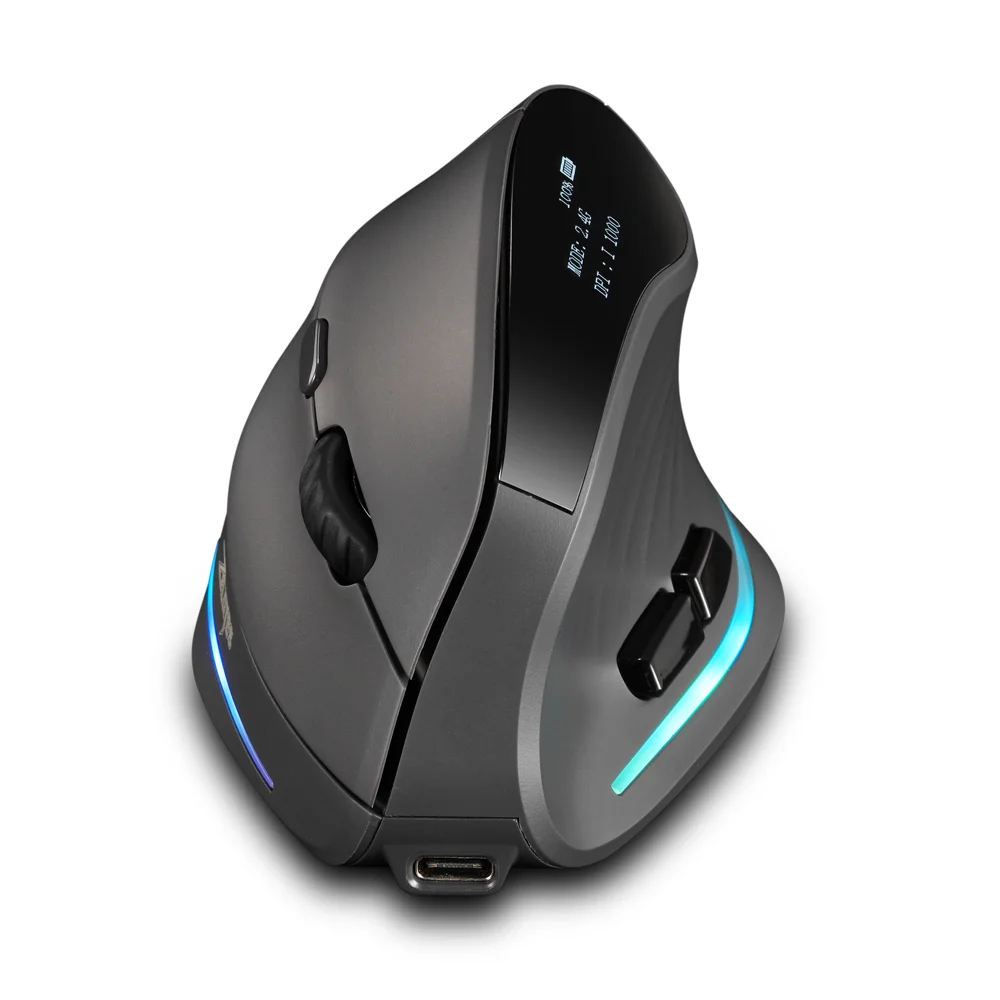 Lefon 2.4G 인체공학적 무선 마우스 PC 노트북 MacOS Office F35C/F35B/F35 모델용 충전식 수직 마우스 게이밍 마우스 버티컬 마