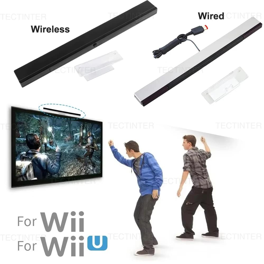 무선/유선 센서 리모컨 바 Wii용 리시버 센서 바 닌텐도 Wii 적외선 IR 신호 센서 리시버 바