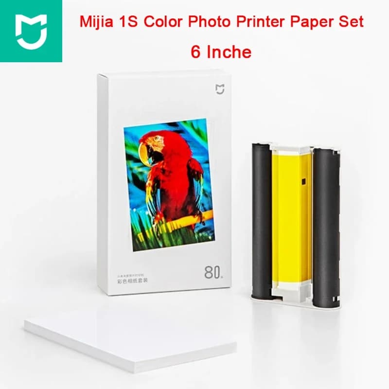 Xiaomi 포토 프린터 1S 컬러 포토 용지 80/160/240 Pcs 세트 고화질 승화 6 인치 휴대용 포토 용지 휴대용