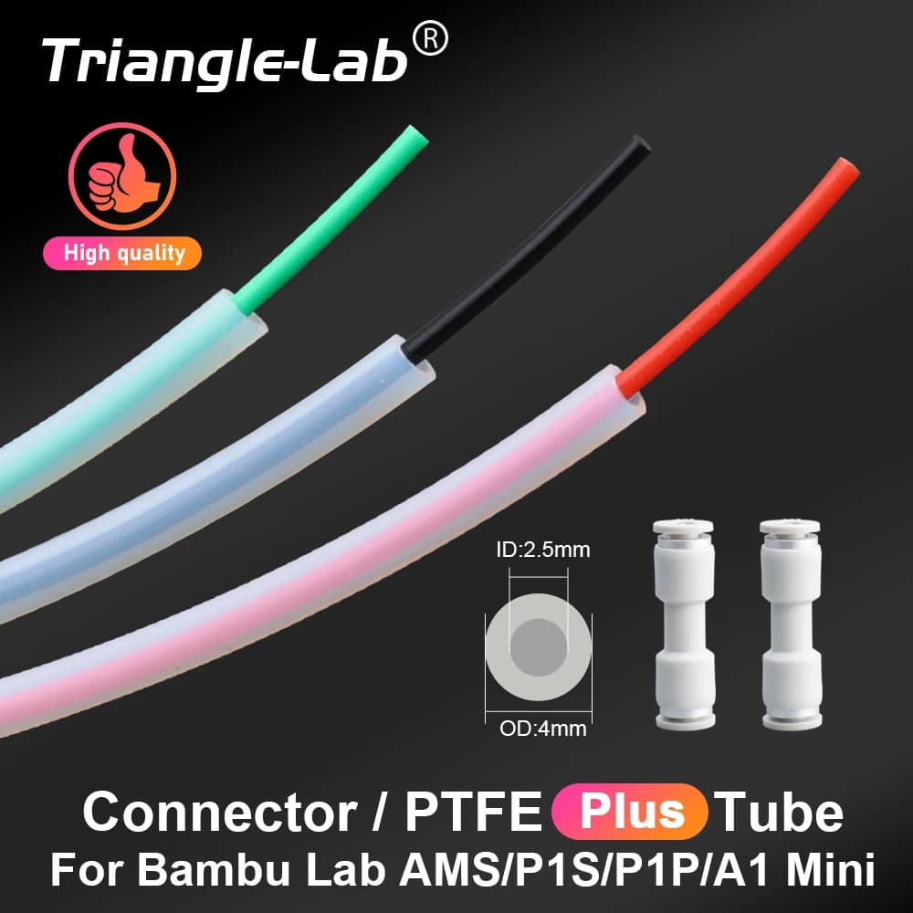 트라이앵글랩 PTFE PLUS 반투명 튜브 내경 2.5MM 외경 4MM P1S P1P AMS A1 미니 3D 프린터 PTFE PLUS 파이프 X1C 밤룰랩 2.5X4MM