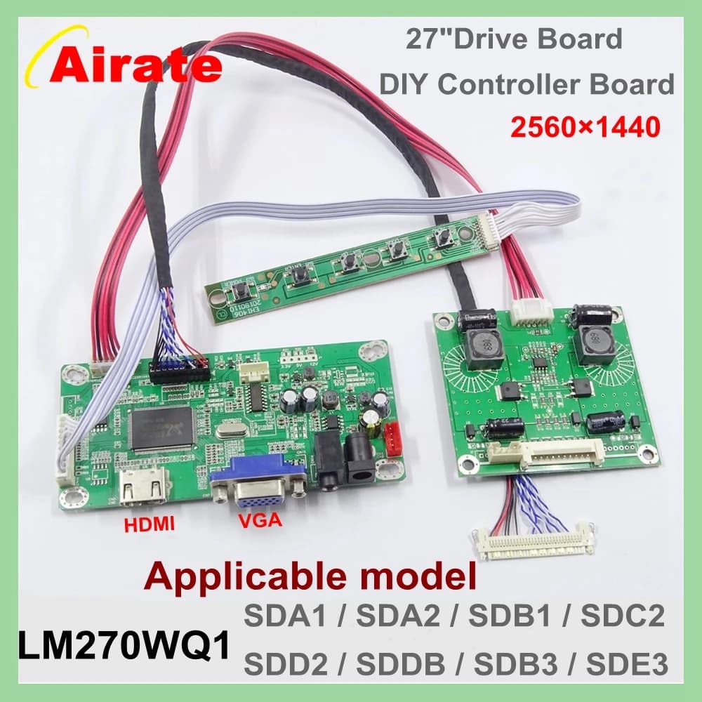 IMac LCD 컨트롤러 드라이브 보드 모니터 디스플레이 키트, LM270WQ1 A2 C2 E3 B1 B3 화면 테스트 메인 보드용, 27 인치, A1312, A1316, A1407, 2K