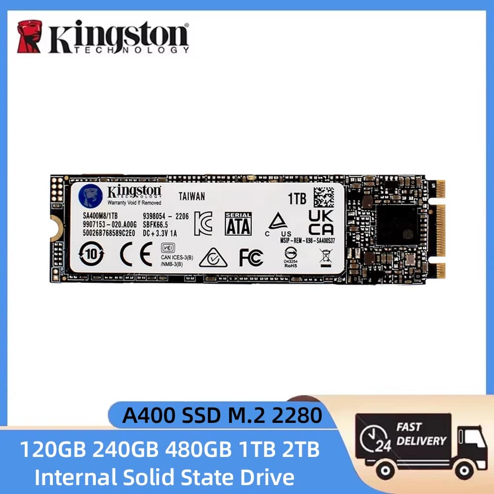 Kingston A400-NGFF SSD M.2 2280 내장 솔리드 스테이트 하드 드라이브 120GB 240GB 480GB 1TB 2TB 노트북 데스크탑용 고성능