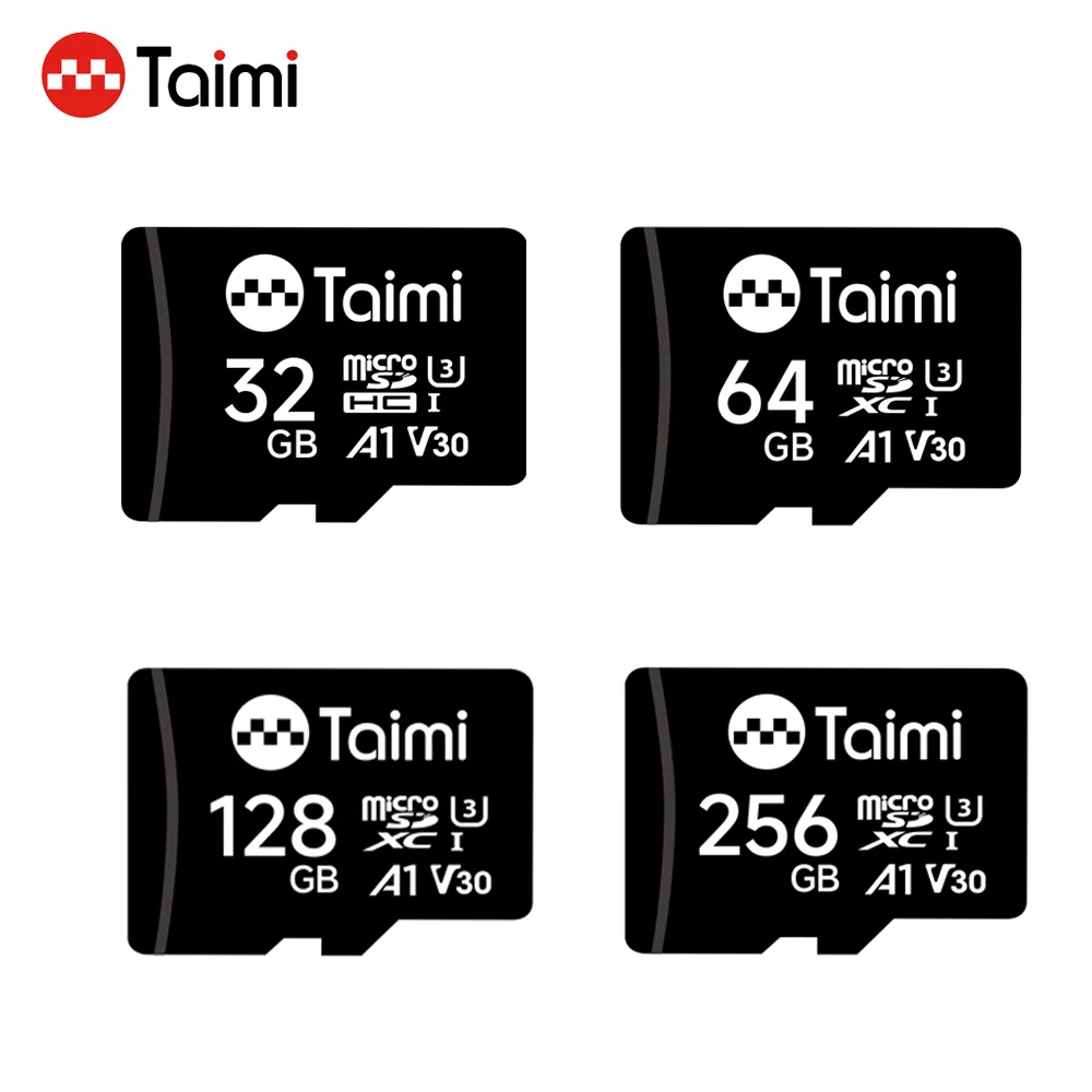 타이미 마이크로SD 카드 C10 메모리 카드 32GB 64GB Class10 메모리 TF 마이크로 SD SDXC 128GB 256GB A1 U3 V30 4K 블랙박스용