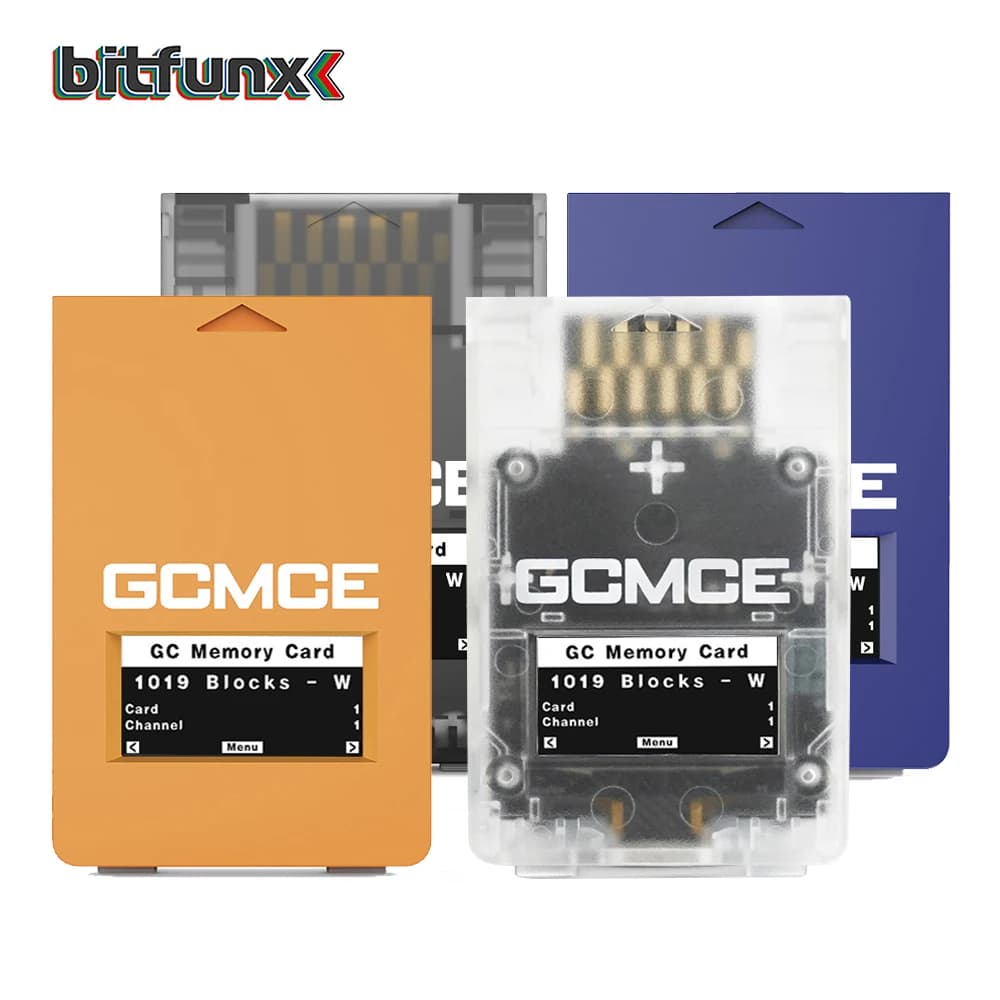 비트펀스 게임 저장 메모리 카드 GCMCE 플리퍼MCE OLED 디스플레이 포함 닌텐도 게임큐브 Wii RVL001 게임 콘솔용