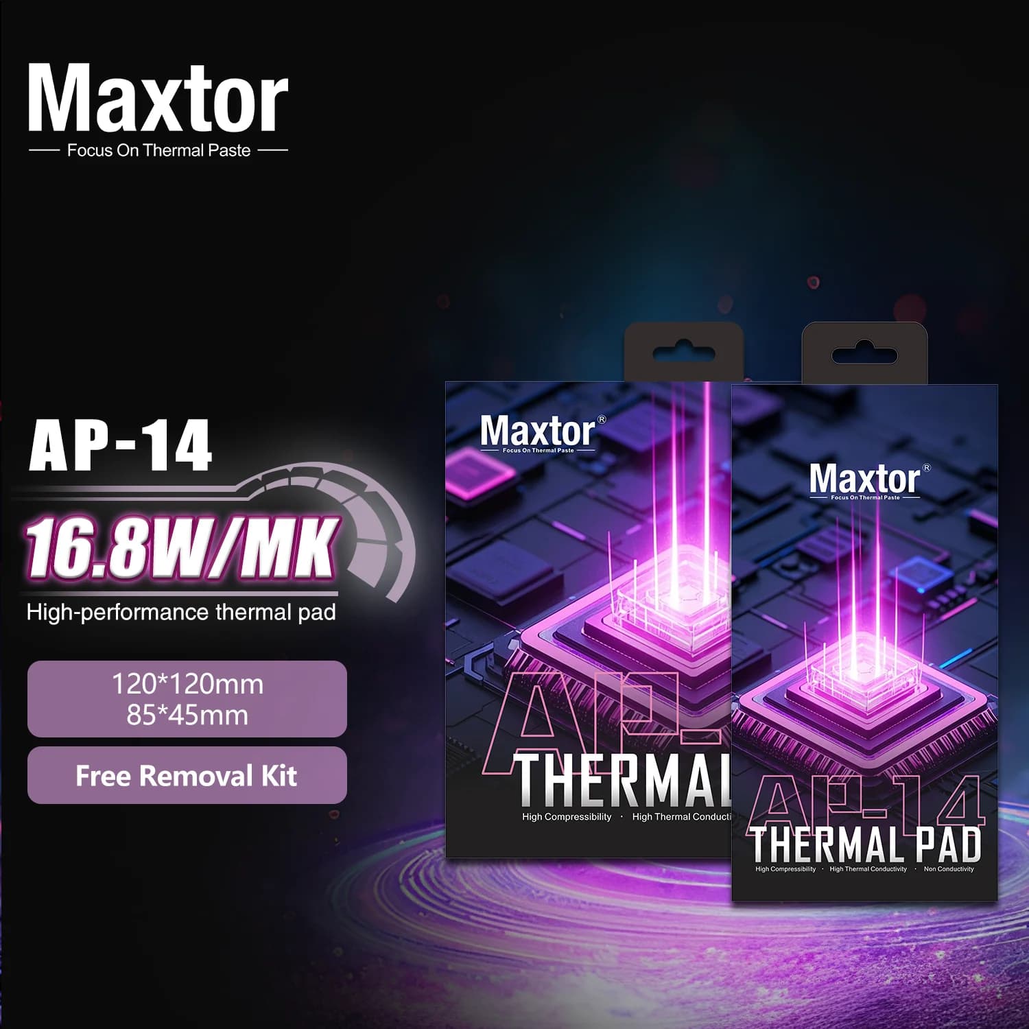 Maxtor 열 패드 16.8W/mk 방열 실리콘 패드 CPU/GPU 그래픽 카드 수냉식 열 패드 마더보드