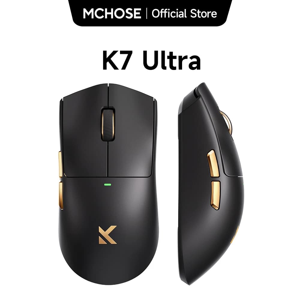 MCHOSE K7 울트라 무선 게임용 마우스 PAW3950 듀얼 8K 폴링 속도 경량 자기 무선 충전 도크 Esports Office