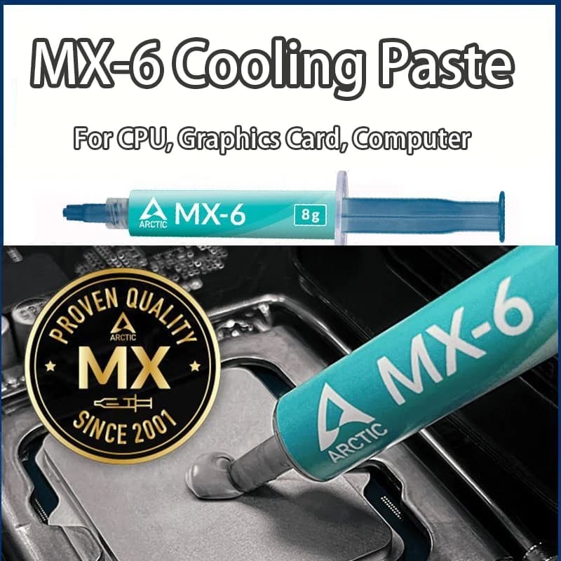 MX-6 4g 8g 최고 성능 열전도 페이스트 (CPU, 그래픽 카드, 노트북용), 매우 높은 열전도율