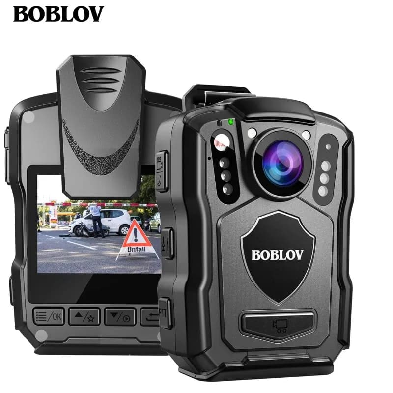 BOBLOV M5 미니 카메라 4200MAH 배터리 15시간 녹화 경찰 신체 카메라 HD 1440P 170 °   앵글 보안 소형 캠코더 128G