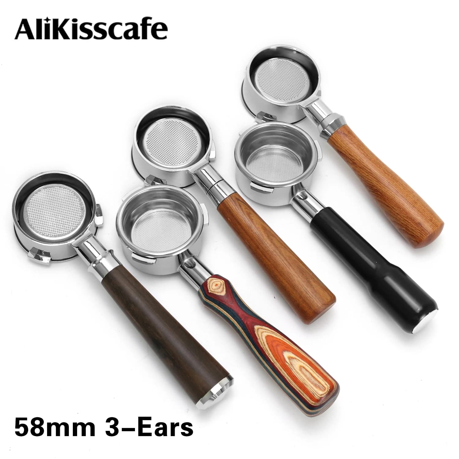 58mm 바텀리스 포터필터 3이어 히브루 h7 h7a h10a 브레빌 바리스타 맥스 미니 선빔 커피 도구 에스프레소 머신 액세서리