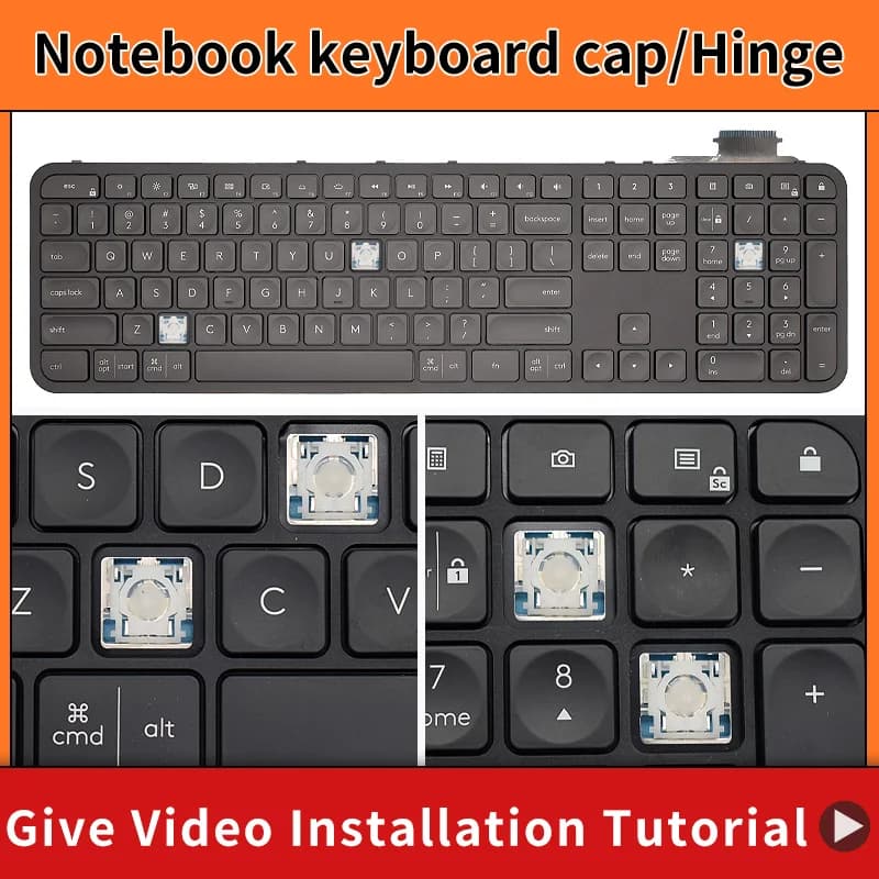 Logitech Craft MX 키용 교체 키캡 키 캡 및 가위 클립 및 힌지 키보드 키 및 클립 GreyBlack