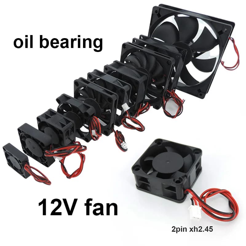 40mm 50mm 6cm 80mm DC 12V 2pin 냉각 팬 3D 프린터 컴퓨터 PC CPU 쿨러 모터 케이스 냉각 12cm 팬