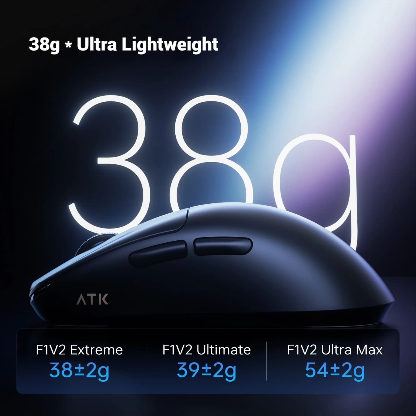 ATK 블레이징 스카이 F1 V2 얼티밋 게이밍 마우스 경량 PAW3950Ultra 8000Hz 인체공학적 무선 익스트림