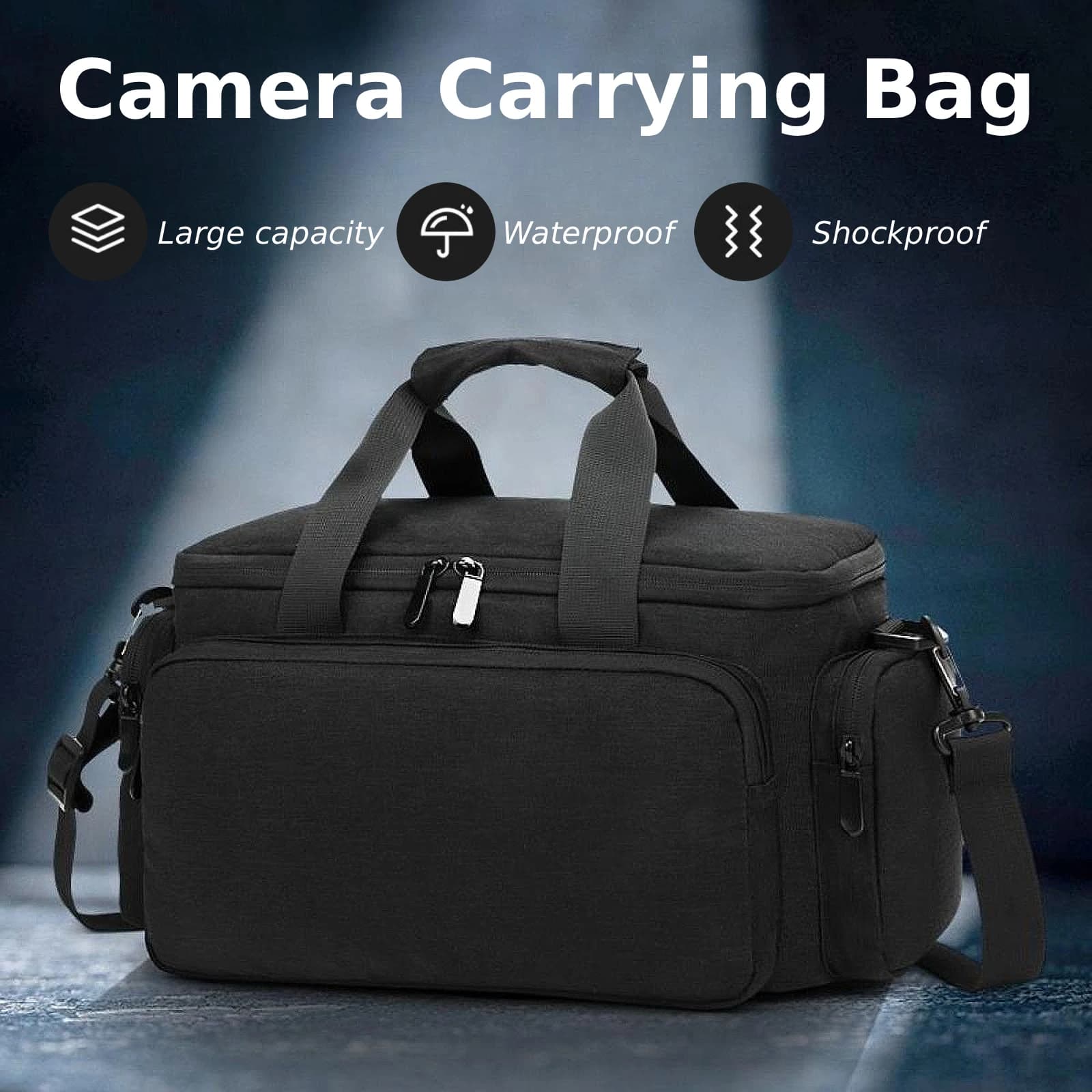 휴대용 카메라 보관 가방 Slr 카메라 용 대용량 나일론 전문 카메라 장비 가방 DSLR 카메라 렌즈 액세서리
