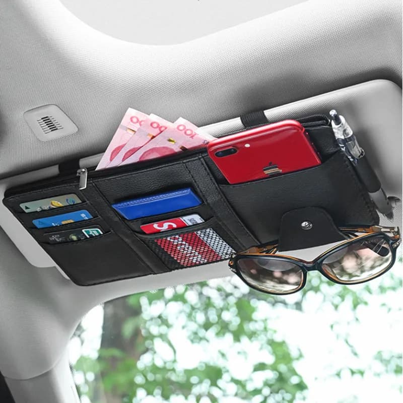자동차 선 바이저 빌 펜 명함 홀더 CD DVD 주최자 보관함 선글라스 클립 Stowing Tidying Car 액세서리