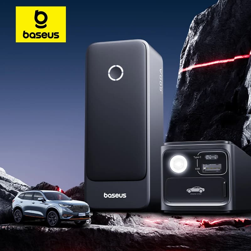 Baseus 600A 점프 스타터 6000mAh 자동차 배터리 충전기 자동 비상 전원 은행 부스터 시작 장치 자동차 점프 스타터