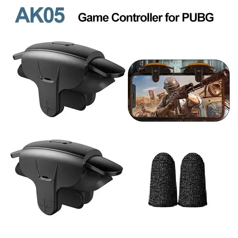 MEMO AK05 모바일 폰 게임 트리거 L1 R1 조준 사격 합금 키 버튼 게임패드 조이스틱 (IOS 안드로이드 PUBG 게임 컨트롤러용)