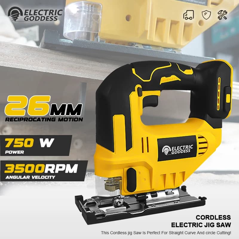 무선 직소톱 3500RPM 전기톱 45도 절단 각도 직소 목공 도구 디월트 20V 배터리용