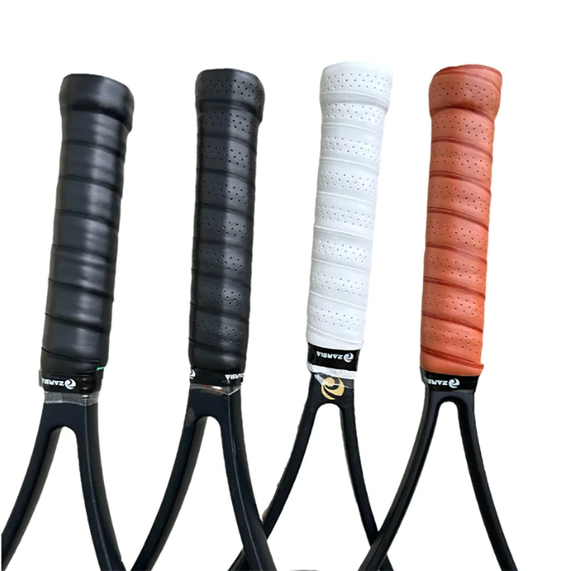 새로운 ZARSIA 천공 PU 가죽 스웨트 밴드 테니스 배드민턴 라켓 오버 그립 내마모성 미끄럼 방지 2/4 PCS