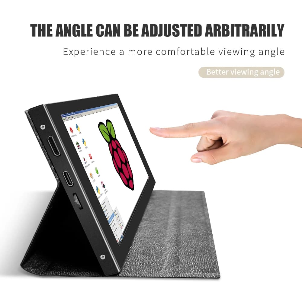 휴대용 미니 7 인치 5 포인트 용량 성 LCD 터치 스크린 패널 IPS 1024x600 풀 HD HDMI 게임 모니터 PC 디스플레이 라즈베리 파이
