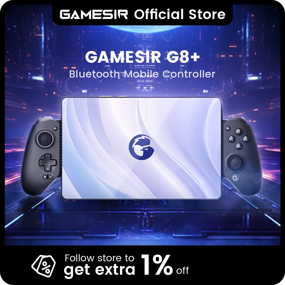  게임서 G8+ 블루투스 게임패드 홀 이펙트 게이밍 컨트롤러 (닌텐도 스위치 2, 안드로이드 폰, 태블릿, 아이폰, 아이패드, PC 호환)