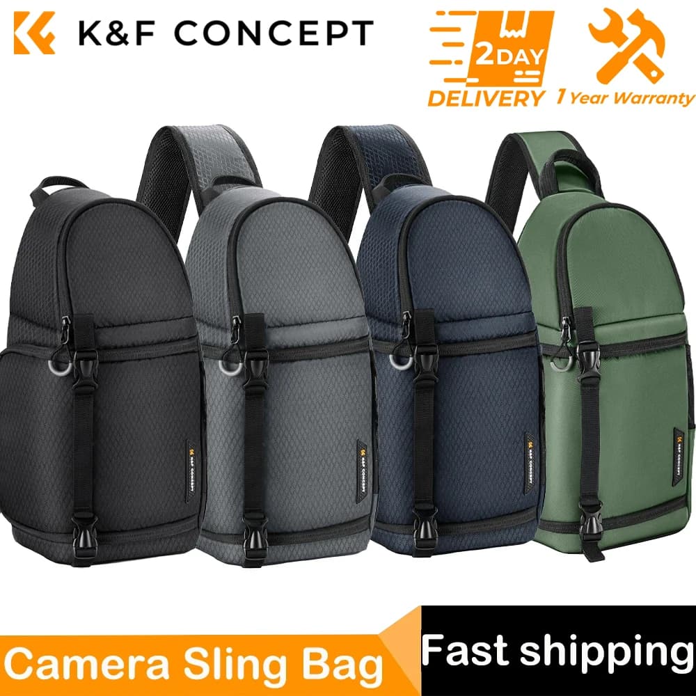 K&F CONCEPT 카메라 가방 사진촬영 백팩 10L 방수 카메라 슬링 백팩 DSLR/SLR 카메라 케이스 소니 후지 사진가방