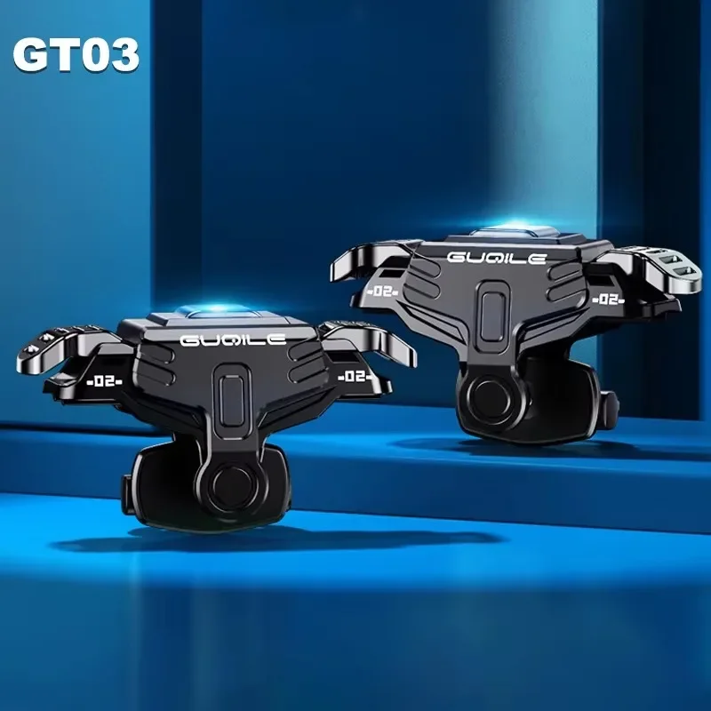 2pcs GT03 휴대 전화 L1R1 화재 버튼 게임 컨트롤러 게임 트리거 PUBG 목표 슈팅 게임 패드 조이스틱 아이폰 안드로이드