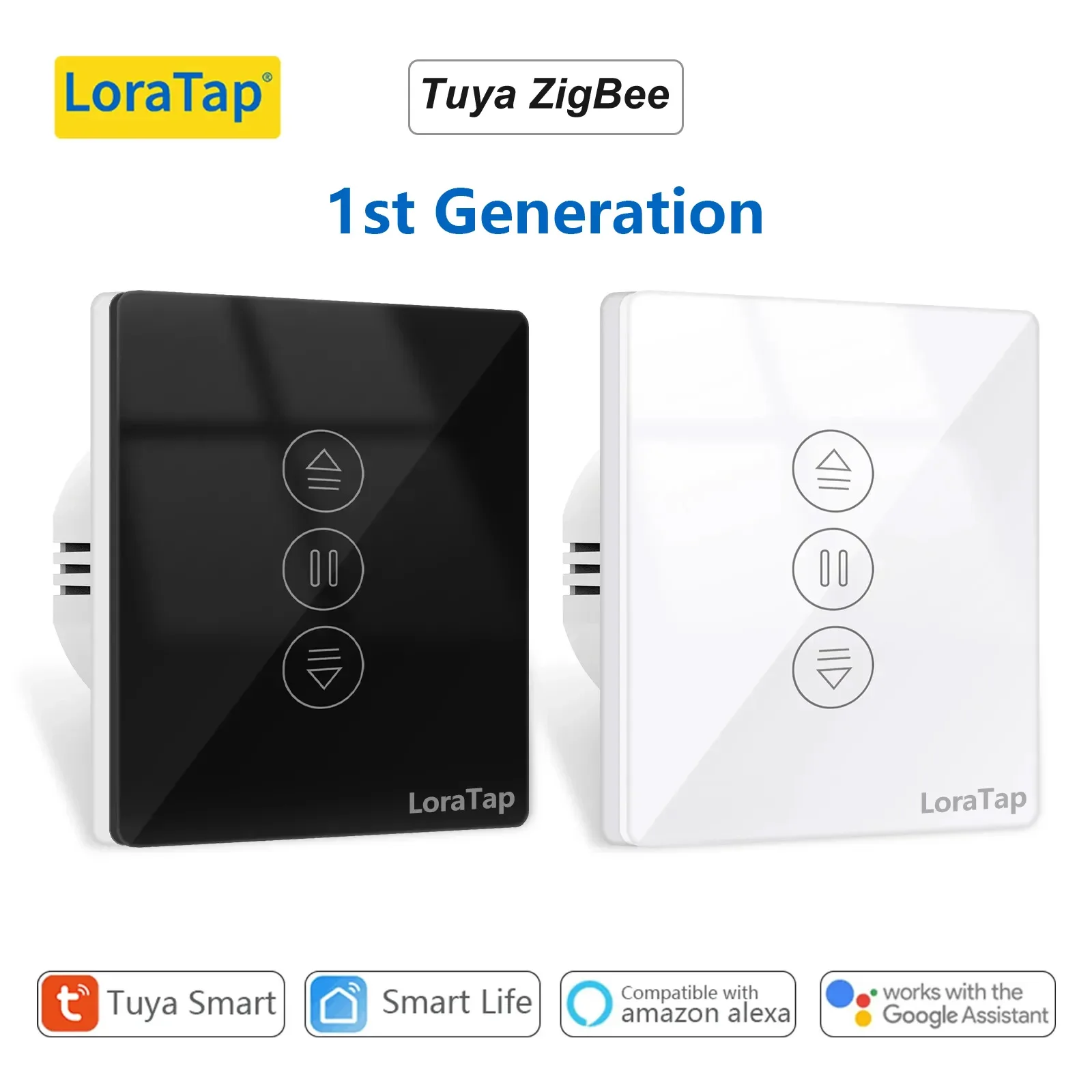 LoraTap ZigBee 커튼 롤러 셔터 블라인드 스위치 제어 연결 모터 Google 홈 Alexa 전기 창 Tuya Smart Life