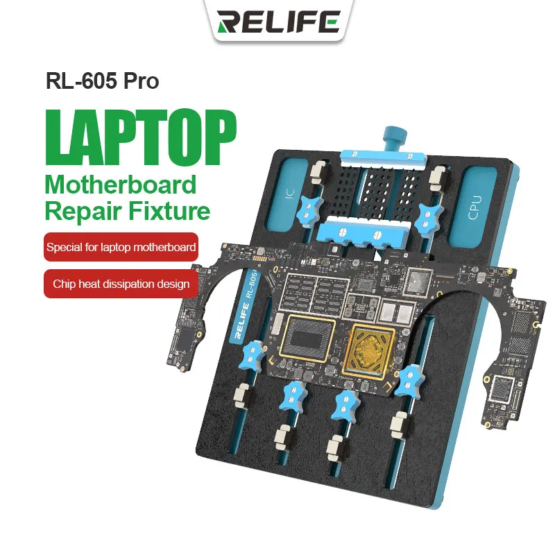 RELIFE RL-605 프로 노트북 마더보드 칩 수리 회전 고정장치, 마더보드 수리 칩 제거 접착제 고정 도구, 신제품