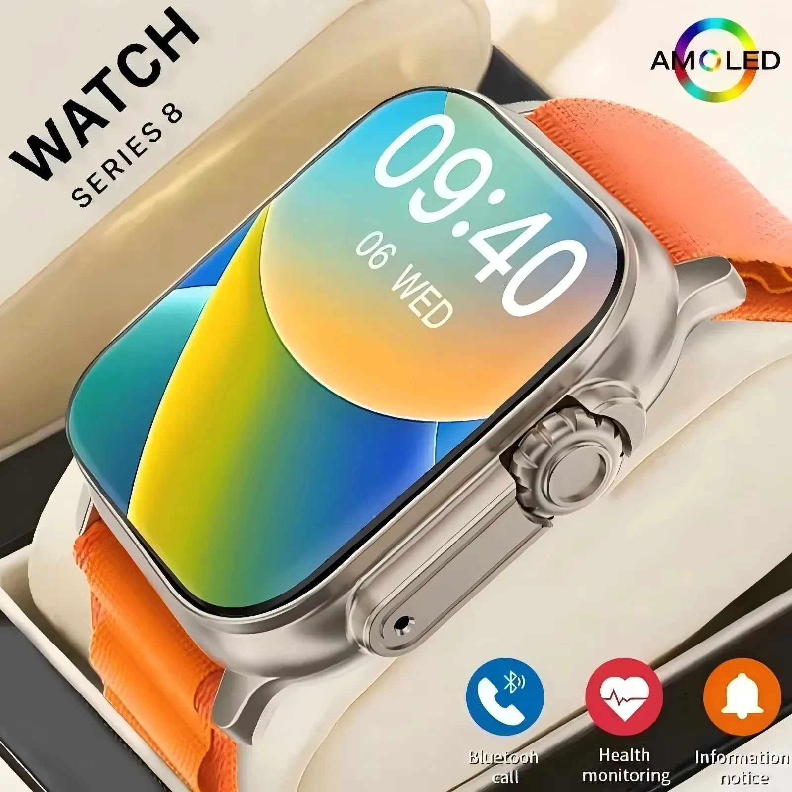 기존 T900 울트라 2 스마트 시계 49mm 남성 여성 블루투스 통화 BT 음악 게임 안드로이드 IOS 용 무선 충전 NFC Smartwatch