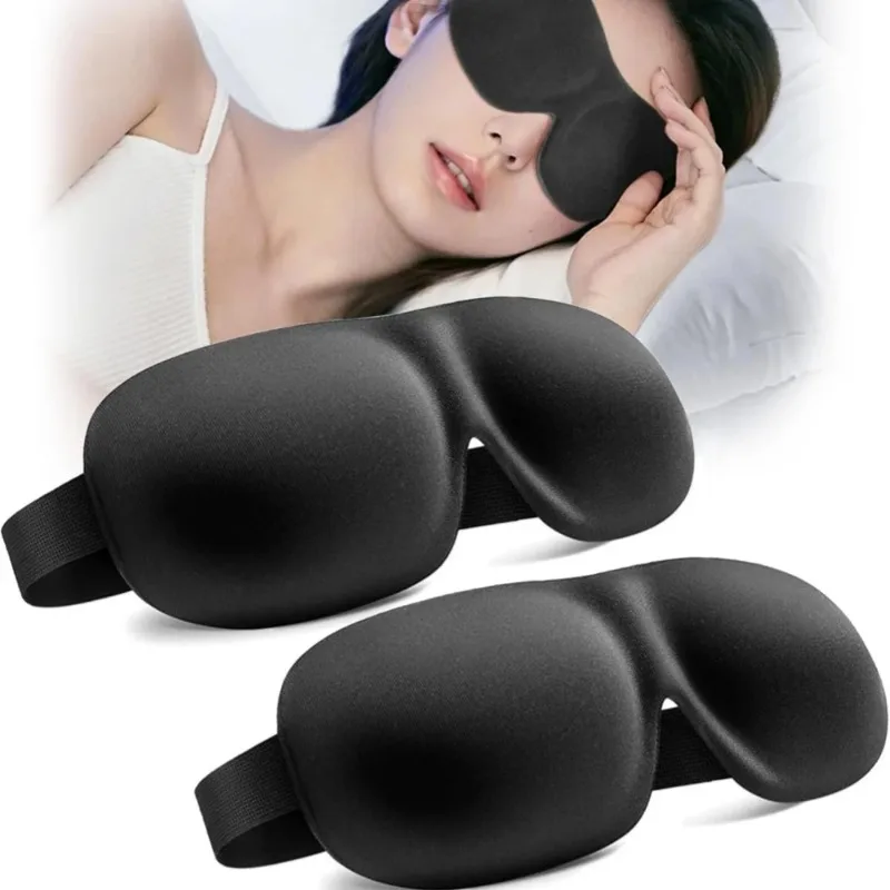 3D 수면 마스크 부드러운 메모리폼 눈가리개 편안한 수면 보조 도구 여행용 빛 차단
