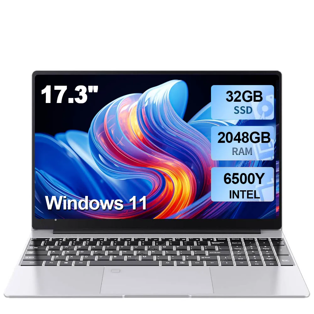 새로운 17.3인치 대형 화면 노트북 32GB 1TB/2TB 인텔 6500Y 윈도우 11 경량 휴대용 고화질 사무용 노트북..