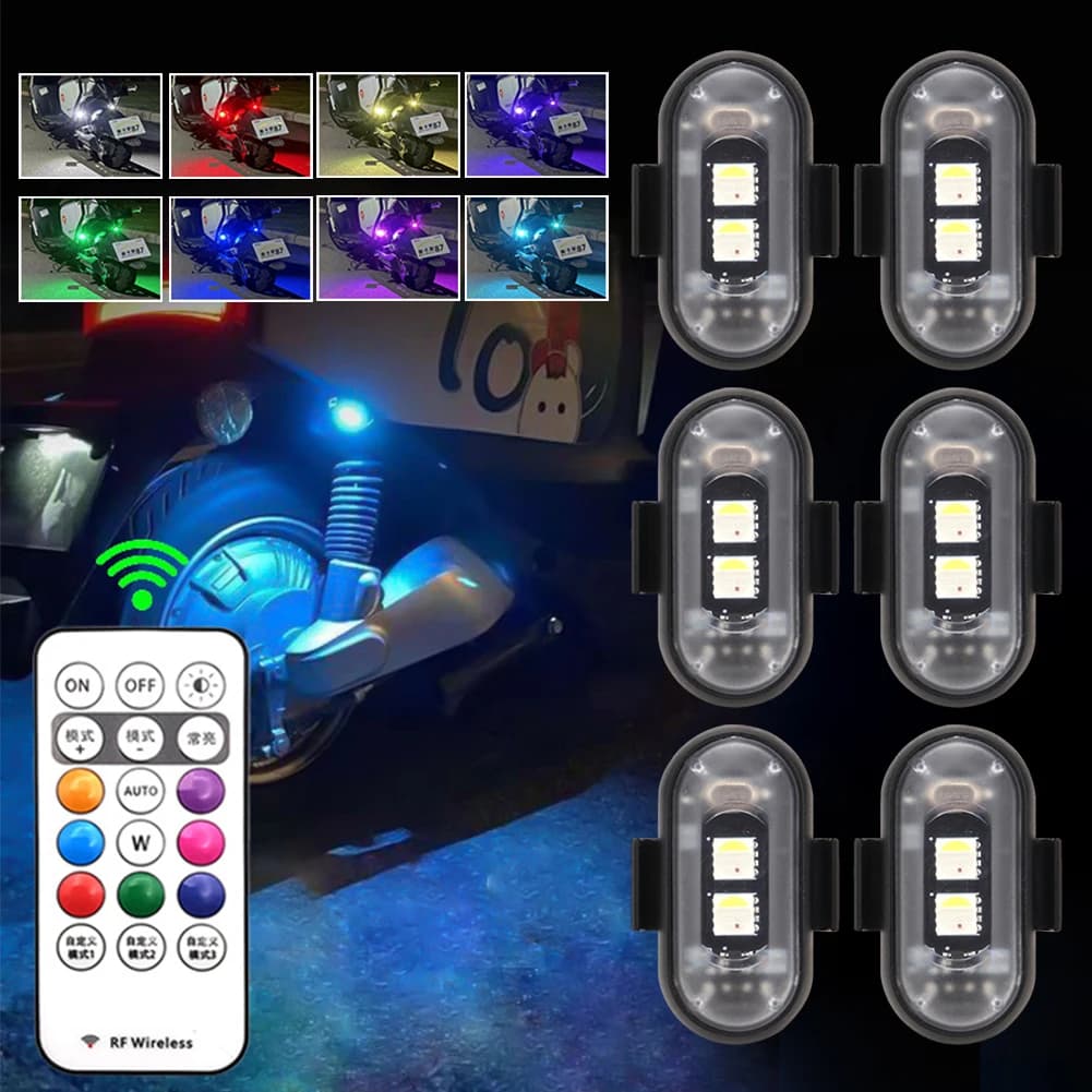 RGB LED 자동차 스트로브 라이트 오토바이 LED 플래시 위치 무선 조명 항공기 비행기 헬리콥터 경고등 액세서리
