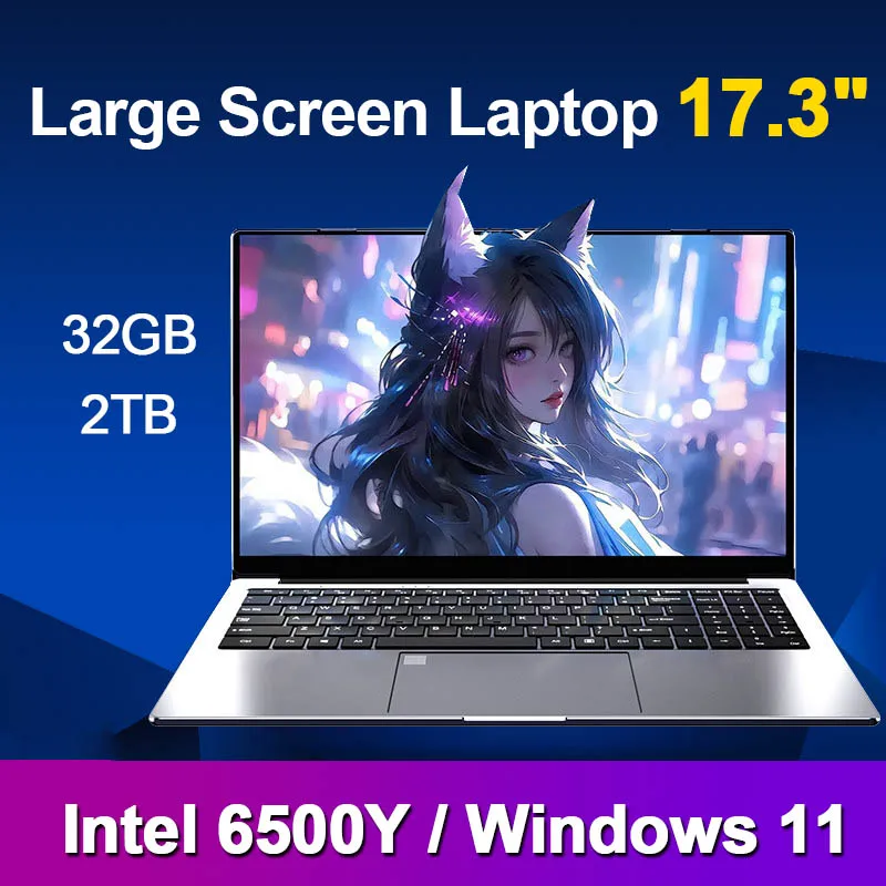 2026 17.3인치 대형 화면 노트북 32GB 1TB/2TB 인텔 6500Y 윈도우 11 경량 휴대용 고화질 사무용 노트북