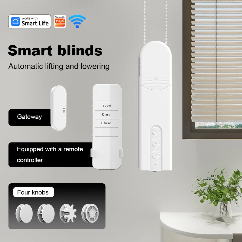 WiFi 전기 블라인드 롤러 모터 Alexa Google 홈 자동화 창 처리 기능이 있는 원격 APP 음성 제어 기능이 있는 무음 모터