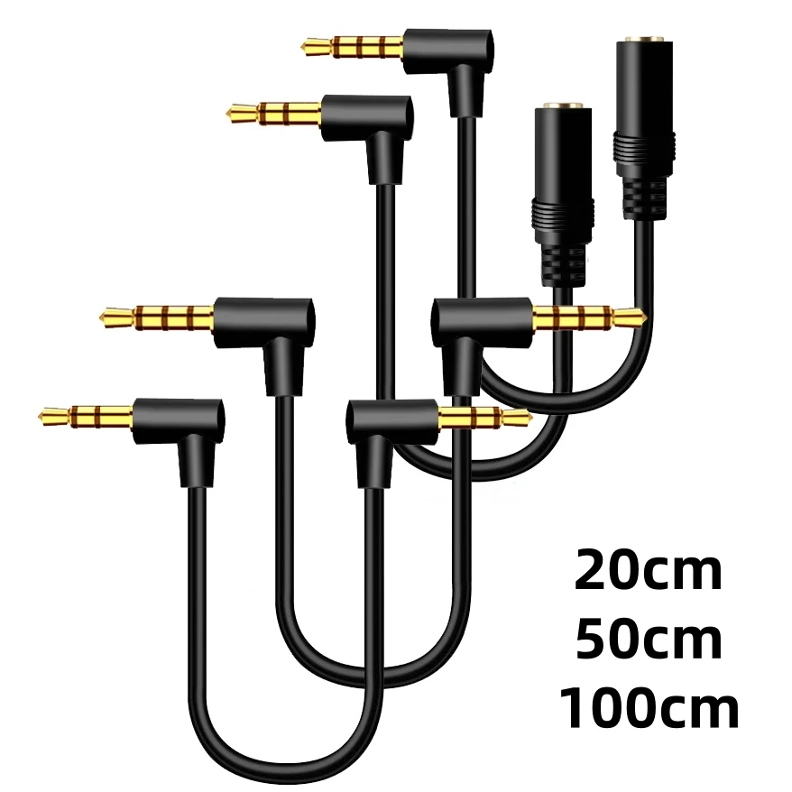 90도 3.5mm TRS/TRRS 오디오 케이블 스테레오 3.5mm ~ 3.5mm 직각 AUX 코드 헤드폰 MP3 스마트 폰 태블릿 자동차 스피커