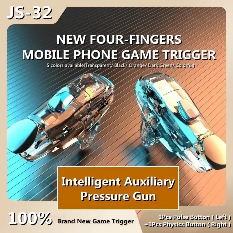 휴대폰 ABS 펄스 감지 게임 트리거, PUBG 조준 사수 L1R1 무료 발사 키 버튼, IOS 안드로이드 게임 패드 컨트롤러용