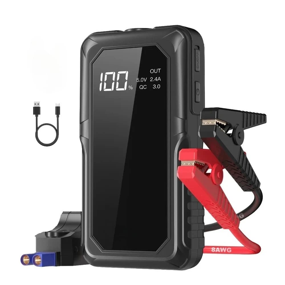 PAIVIROKU 2000A 자동차용 피크 점프 박스(12V 8L 가솔린/6.5L 디젤 엔진) 고속 무선 충전 점프 스타터 배터리 팩 탑재