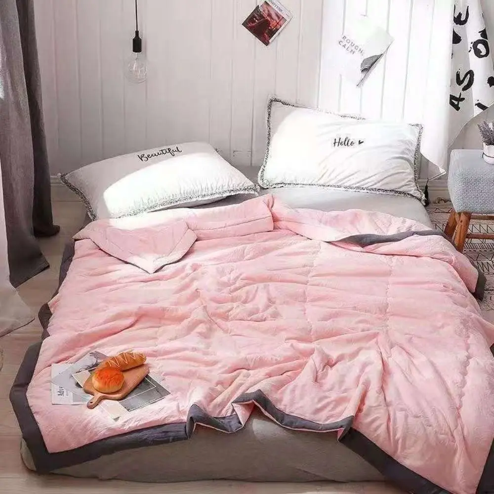 양면 냉각 담요 콜드 효과 피부 친화적인 컨디셔닝 퀼트 통기성 솔리드 컬러 쿨러 퀼트 여름 콜드 효과