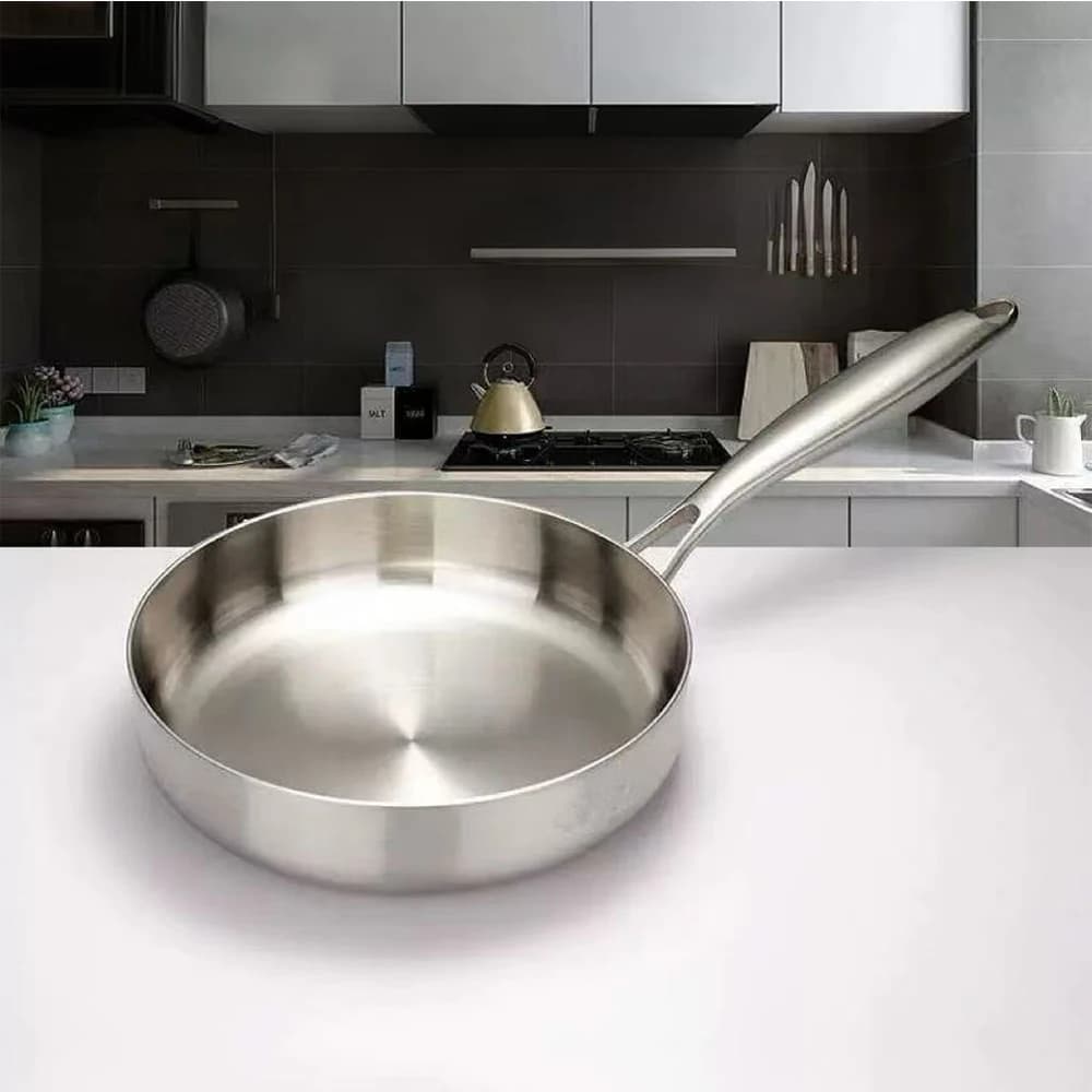 316 스테인레스 스틸 프라이팬 Wok NonStick 팬 튀긴 스테이크 냄비 가스 스토브 및 유도 밥솥 Wok 용 코팅되지 않은 주방 조리기구