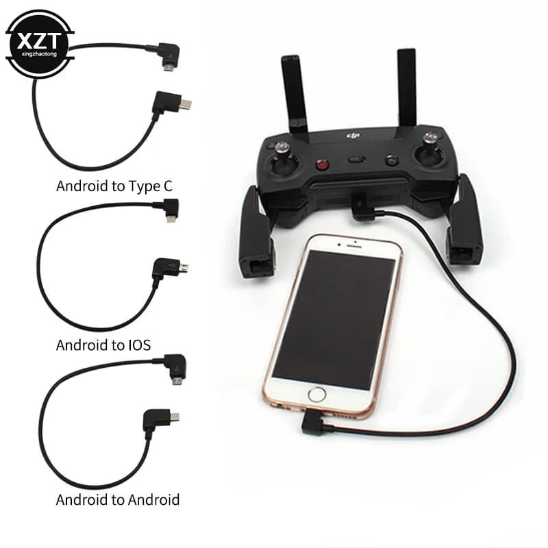 DJI Xiao SPARK Royal MAVIC PRO 에어 드론 원격 제어 데이터 케이블 태블릿 전화 어댑터용 마이크로 포트 케이블