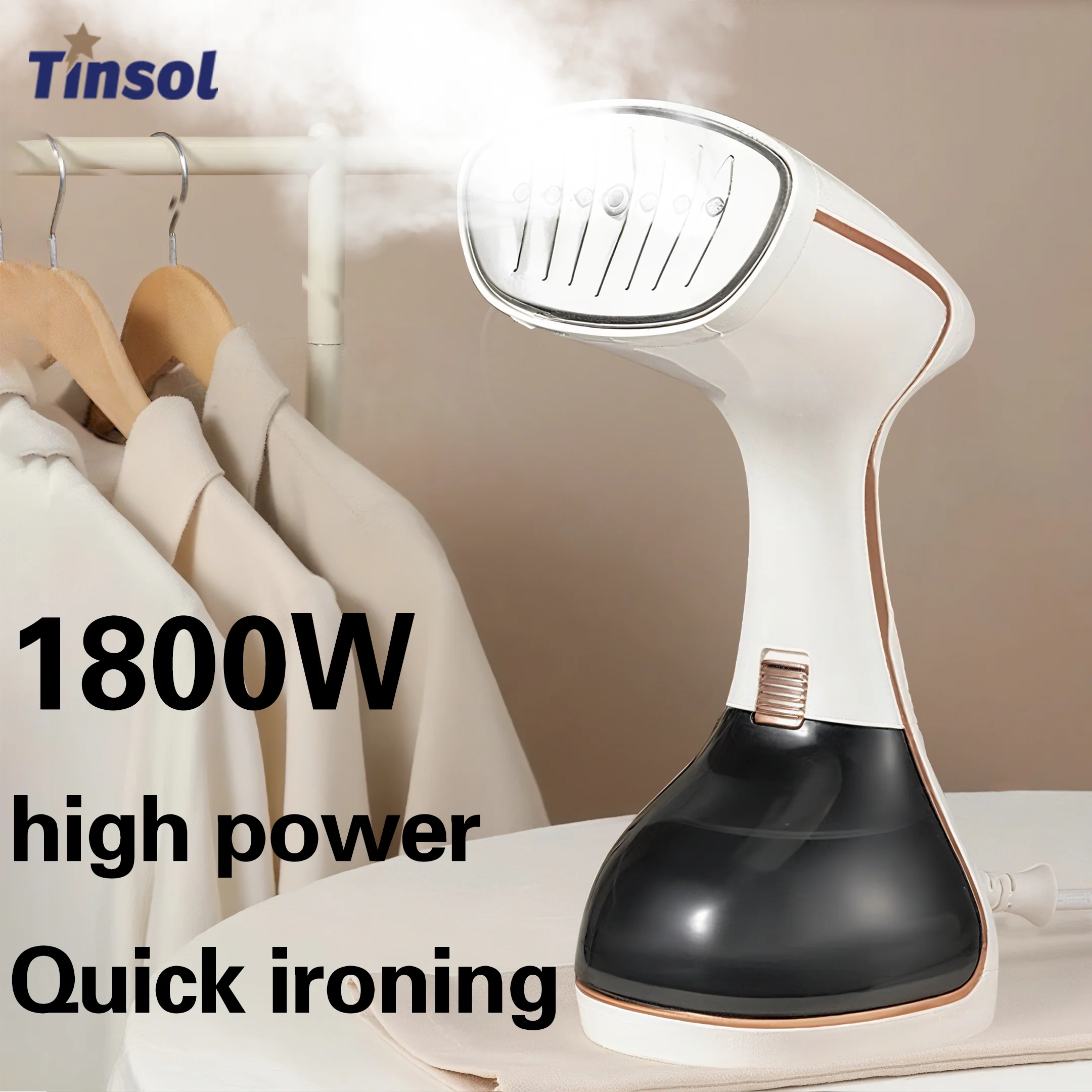 1800W 휴대용 스팀 행잉 다리미 터치스크린 컨트롤 15초 빠른 예열 320ml 휴대용 가정용 소형 패브릭 의류 스티머