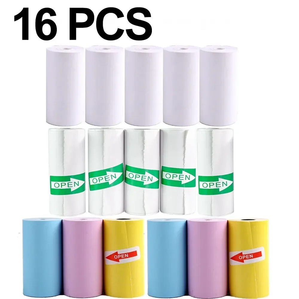 16 롤 감열지 57x25 Mm 모바일 POS 포토 프린터 용 인쇄 라벨 롤 금전 등록기 롤링 용지 Office 편지지