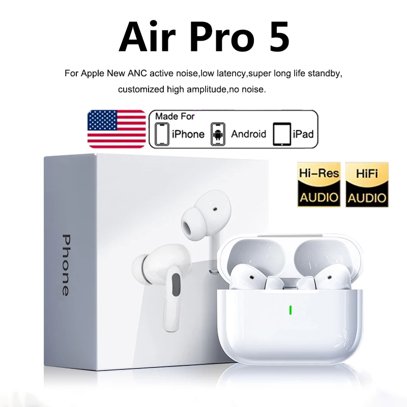 애플 원래 AIRP0DS-PR0 무선 블루투스 이어폰 이어 스포츠 소음 취소 헤드셋 Xiaomi 아이폰 헤드폰