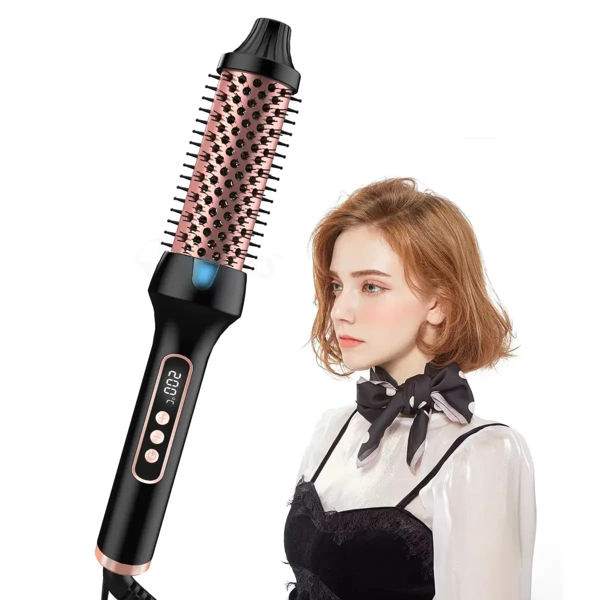 3 in1 열 브러시 이온 가열 라운드 브러시 이온 헤어 컬러/스트레이트너 안티 스케일드 헤어 컬링 아이언 헤어 스타일링 도구