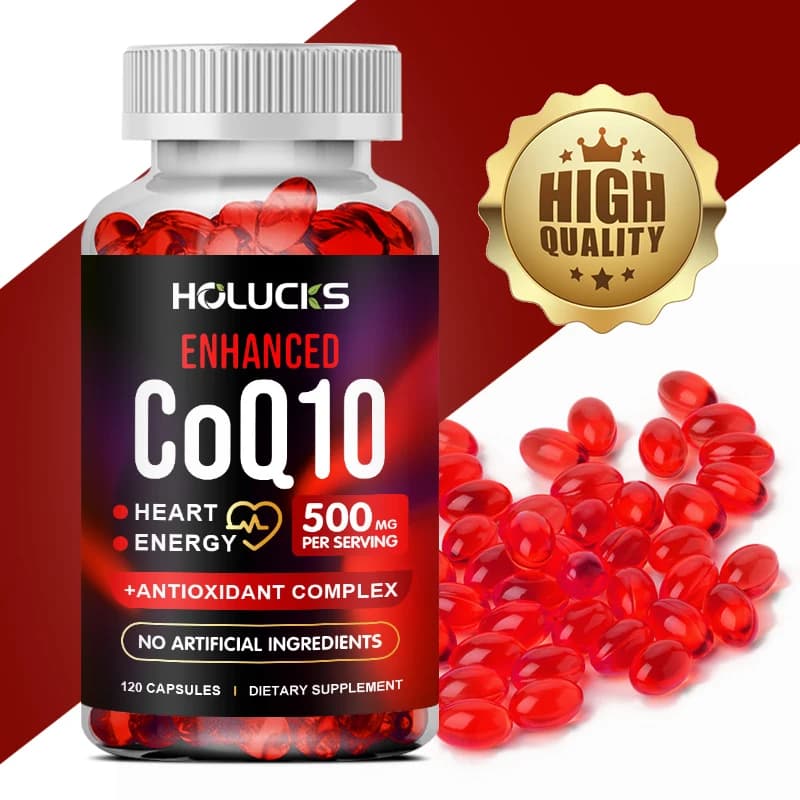CoQ10 보충제, 심혈관 및 심장 건강, 노화 방지, 에너지 증진, 활력 증진, 높은 흡수율, 비유전자변형