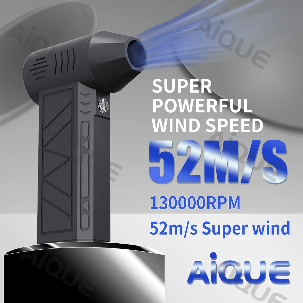아이케 130000RPM 터보팬 강력한 제설기 52M/S 제트 팬 4000mAh 브러시리스 모터 핸드헬드 덕트 휴대용 타입-C 충전