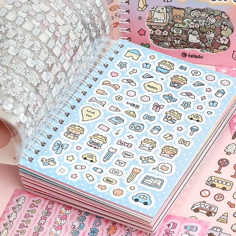 귀여운 Kpop 장식 스티커 책 Washi 종이 저널 DIY 재료 장식 Kawaii 스티커 Scrapbooking Ins 편지지